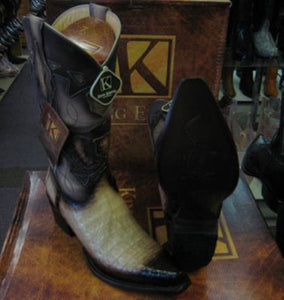 Mens King Exotic Boots Cowboy Style By Los Altos Botas For Sale Genuine Crocodile Snip Toe Western Cowboy Tan Oryx Dress Cowboy Boot Cheap Priced For Sale Online