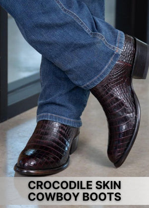 Crocodile Skin Cowboy Boots