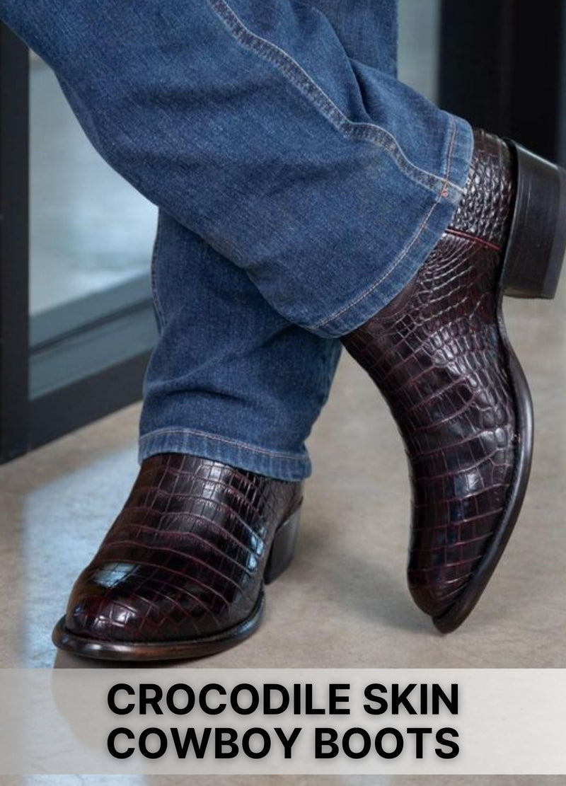 crocodile skin boots