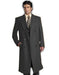 DBCoat Men's Wool Long Designer Men's Wool Men's Peacoat Sale Double Breasted Overcoat Style Full Length Dark Grey