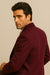 DBCoat Men's Wool Long Designer Men's Wool Men's Peacoat Sale Double Breasted Overcoat Style Full Length Burgundy
