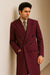 DBCoat Men's Wool Long Designer Men's Wool Men's Peacoat Sale Double Breasted Overcoat Style Full Length Burgundy