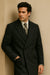 DBCoat Men's Wool Long Designer Men's Wool Men's Peacoat Sale Double Breasted Overcoat Style Full Length Dark Grey