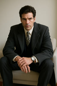 DBCoat Men's Wool Long Designer Men's Wool Men's Peacoat Sale Double Breasted Overcoat Style Full Length Dark Grey