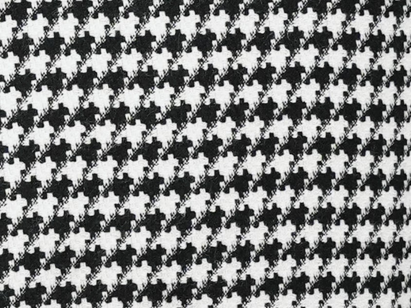 Black Houndstooth Hybrid Fit Double Breasted Jacket - Image 2