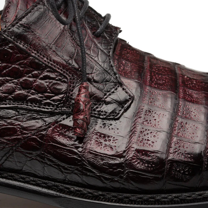 Giovane Crocodile Derby  Burgundy By Mezlan Made In Spain Brand