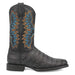 Dingo Round Toe Black Leather Boots