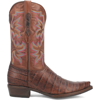 Dingo Brown Gator Print Snip Toe Cowboy Boot - Image 2
