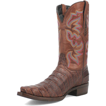 Dingo Brown Gator Print Snip Toe Cowboy Boot - Image 5