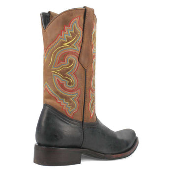 Dingo Black and Tan Snoot Toe Leather Western Boots - Image 8