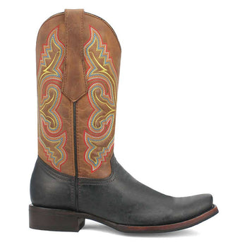 Dingo Black and Tan Snoot Toe Leather Western Boots - Image 3