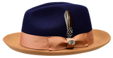 Bruno Capelo Damien Collection Navy Blue/Camel Hat