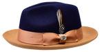 Bruno Capelo Damien Collection Navy Blue/Camel Hat
