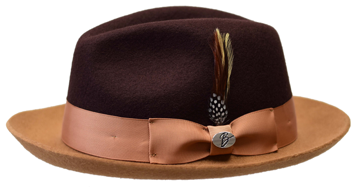 Bruno Capelo Damien Collection Dark Brown/Camel Hat