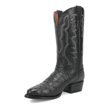 Dan Post Tempe Ostrich Boots - Full Quill Exotic Luxury