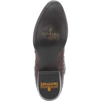 Dan Post Men’s Pershing Brown Full Quill Genuine Ostrich 13” Round Toe Cowboy Boot - Image 6