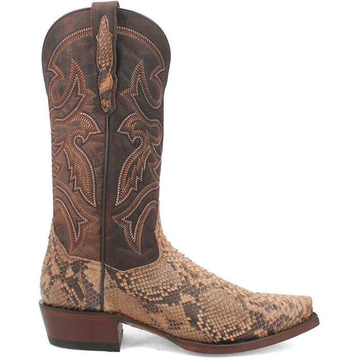 Dan Post Men's Snip Toe Western Exotic Python Skin Boots - Image 6