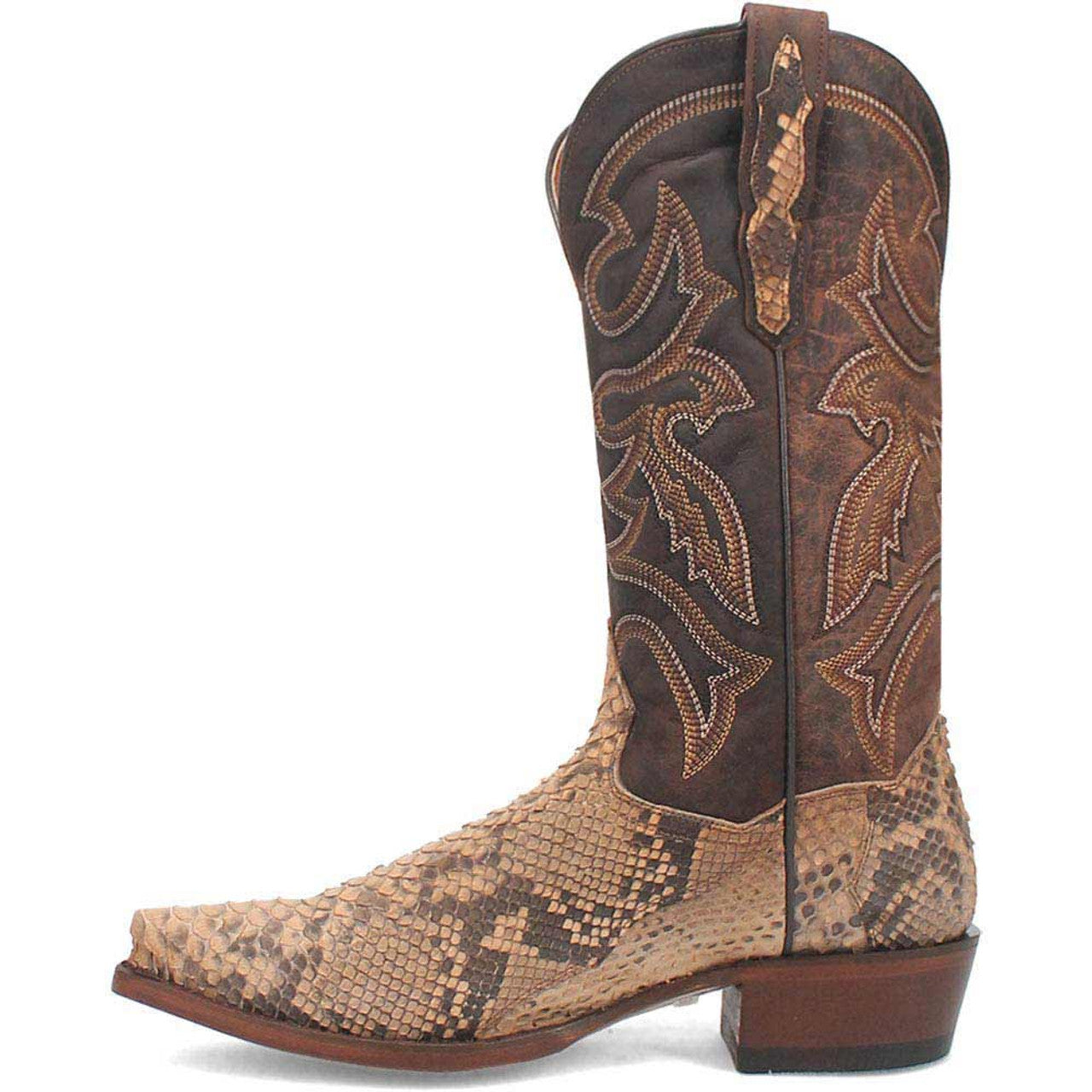 Dan Post Men's Snip Toe Western Exotic Python Skin Boots - Image 3