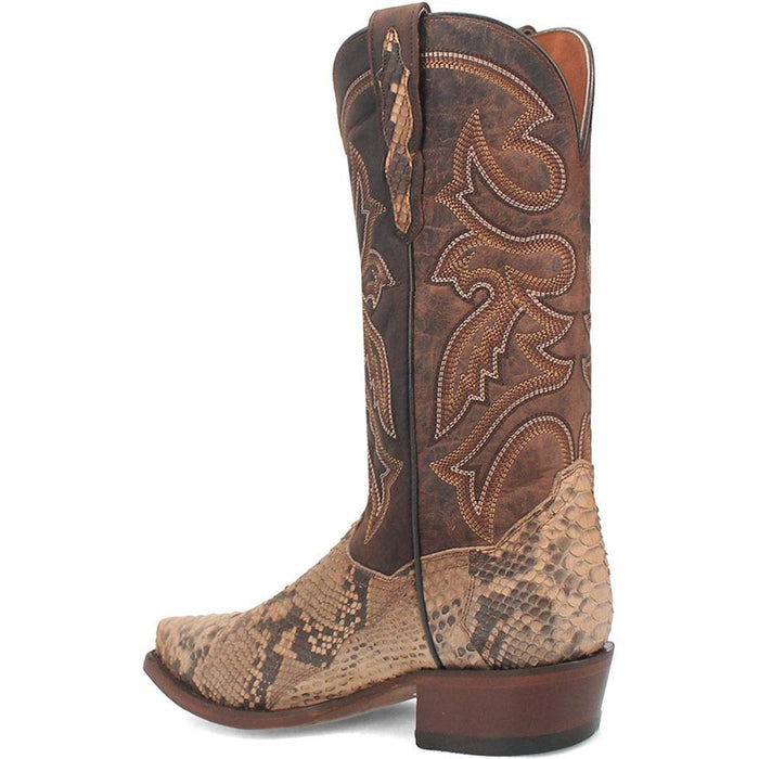 Dan Post Men's Snip Toe Western Exotic Python Skin Boots - Image 7