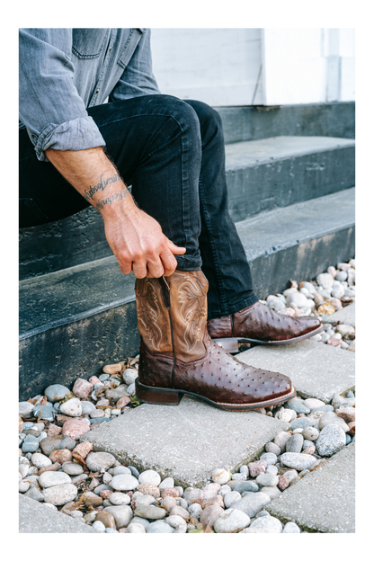 ALAMOSA FULL QUILL OSTRICH BOOT