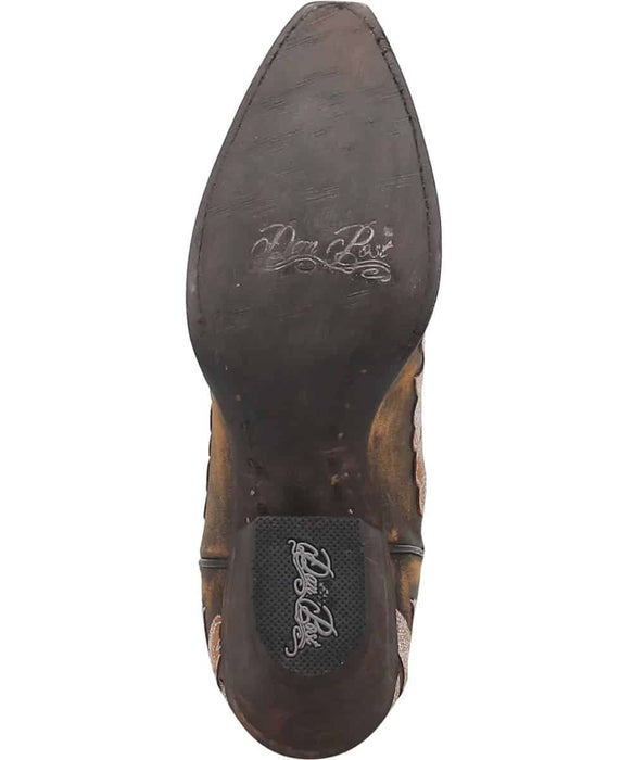 Dan Post Women's NDulgence Leather Boot - Brown and White