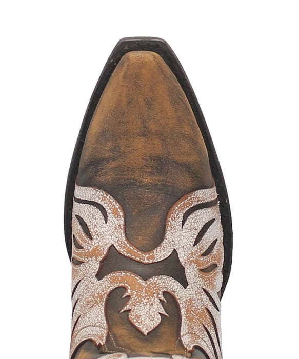 Dan Post Women's NDulgence Leather Boot - Brown and White