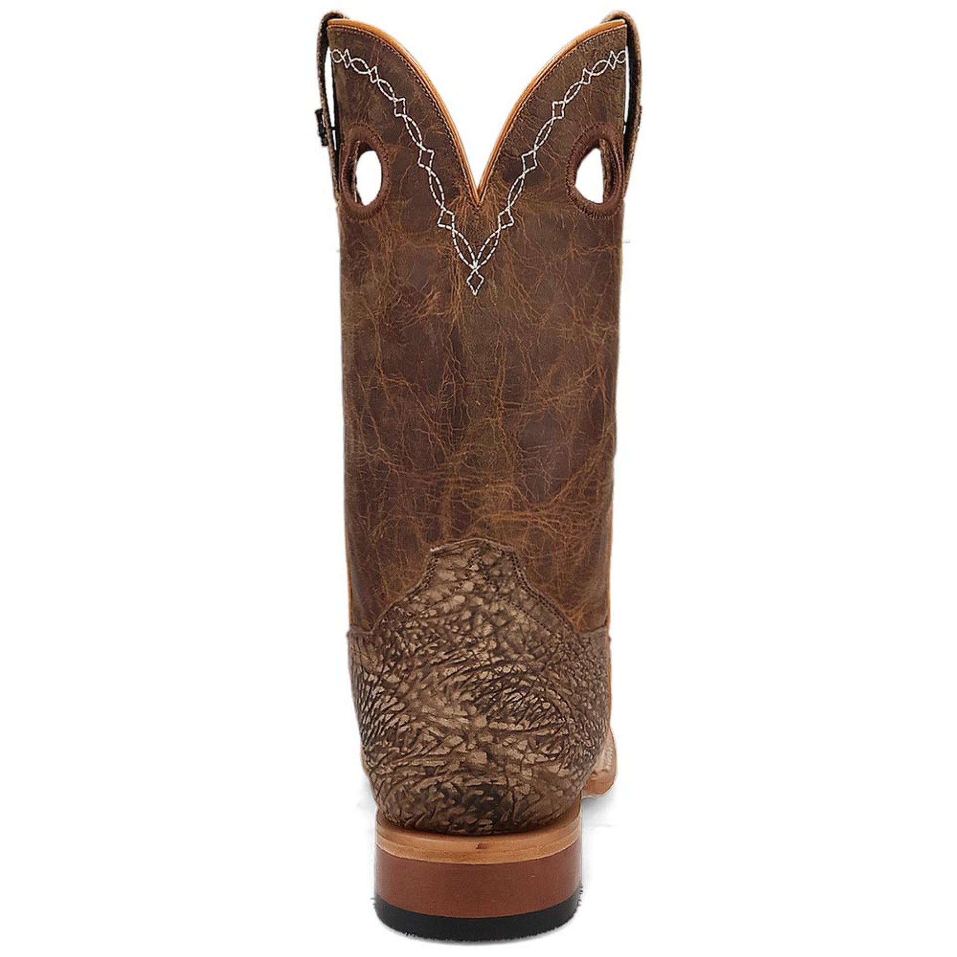 Dan Post Murray Men's Brown Bison Leather Square Toe Rugged Western Cowboy Boots - Image 4