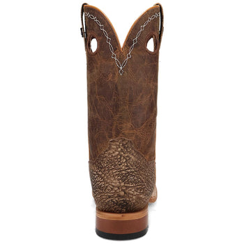 Dan Post Murray Men's Brown Bison Leather Square Toe Rugged Western Cowboy Boots - Image 4