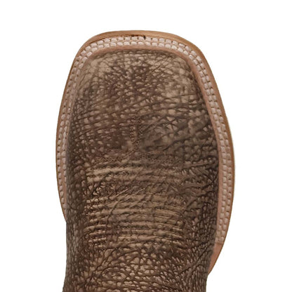 Dan Post Murray Men's Brown Bison Leather Square Toe Rugged Western Cowboy Boots - Image 5