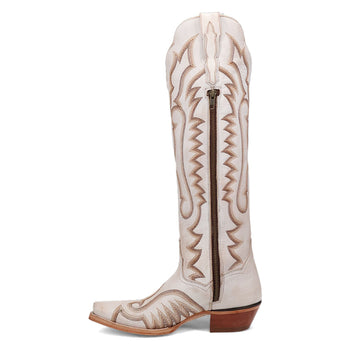 Dan Post Women's Western White Josie Tall Snip Toe Boots - Image 5