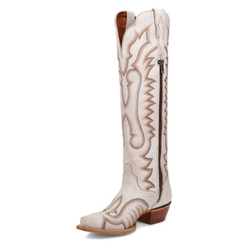 Dan Post Women's Western White Josie Tall Snip Toe Boots - Image 2
