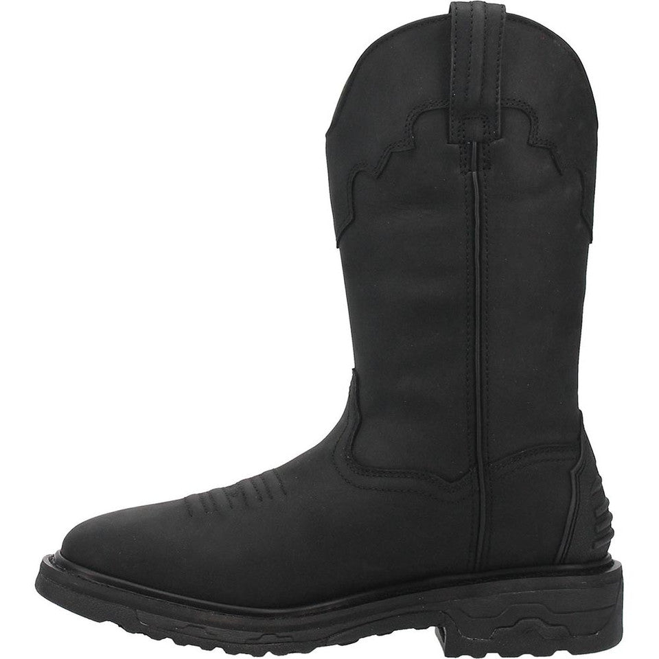 Dan Post Blayde Waterproof Black Square Toe Leather Boot - Image 3