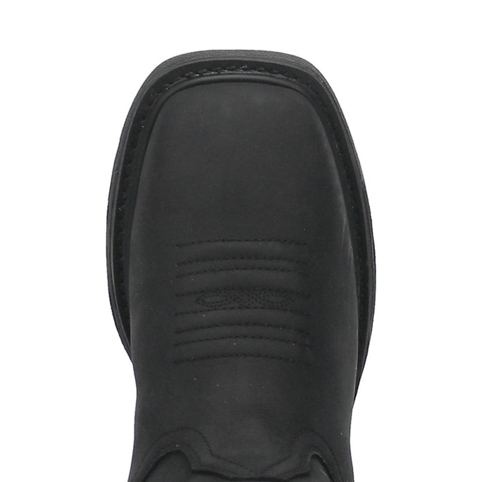 Dan Post Blayde Waterproof Black Square Toe Leather Boot - Image 6
