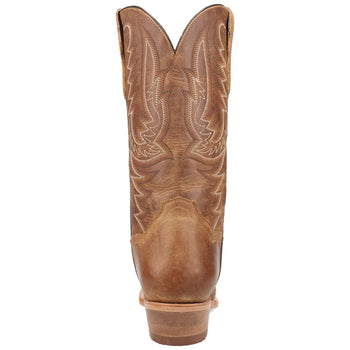 Dan Post Roman Men's Tan Leather Sleek Square Toe Western Cowboy Boots - Image 4