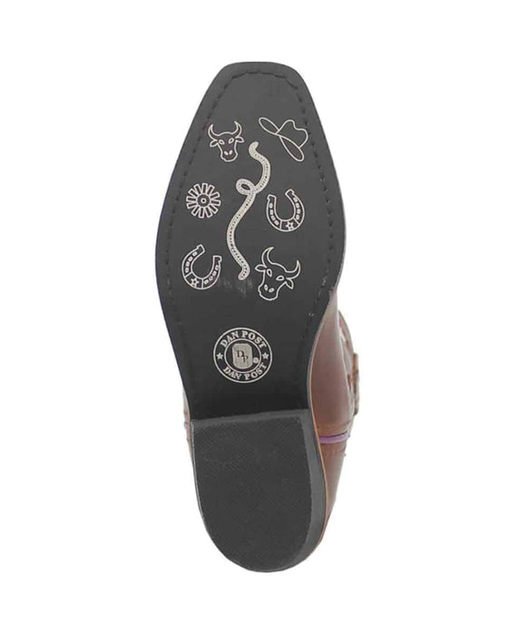 Dan Post Little Girls' Giselle Boot - Purple & White