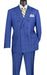 Alexander Collection - Blue Double Breasted 2 Piece Suit Regular Fit Glen Plaid