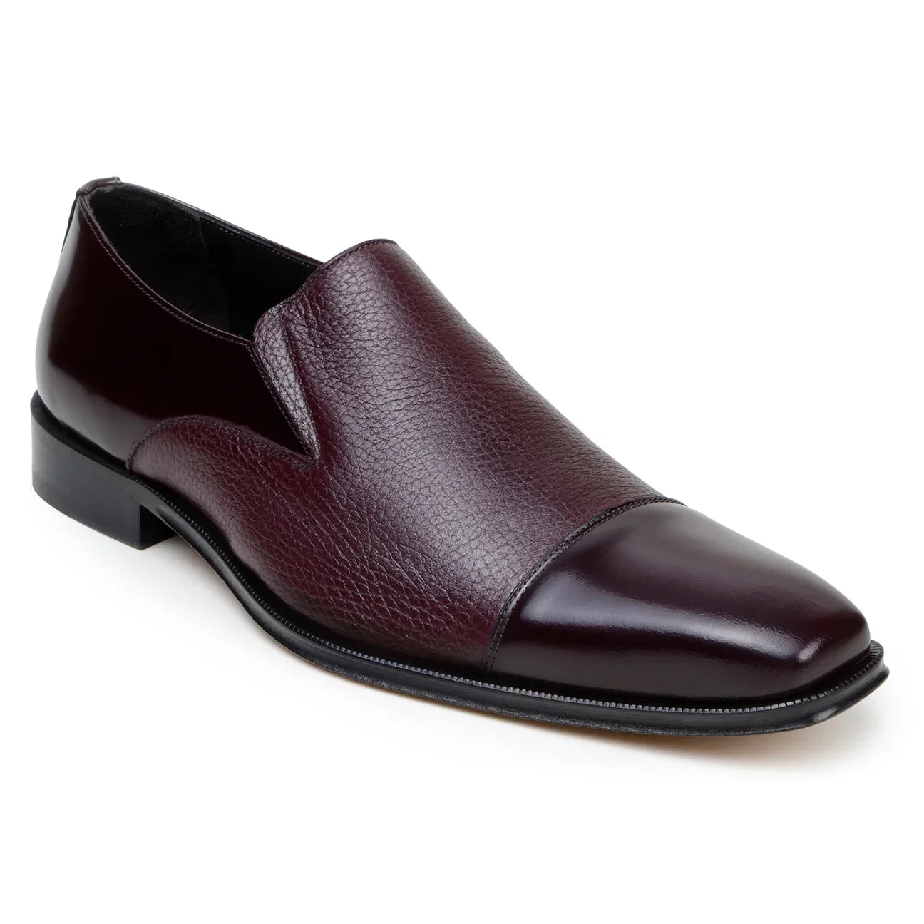 Belvedere Andreo in Burgundy Deerskin Slip-on Dress Shoes 10