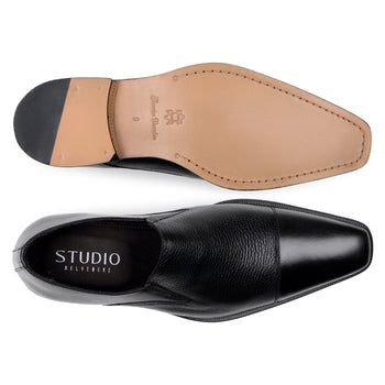 Belvedere Andreo Black Genuine Crocodile Dress Shoe