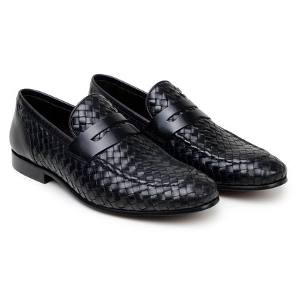 Belvedere Luca Black Genuine Alligator Leather Oxford