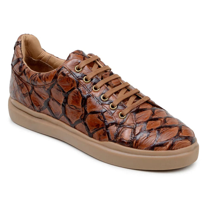 Mens Exotic Sneakers - Alligator Sneakers By Brand in Color Blue Patina - Image 9