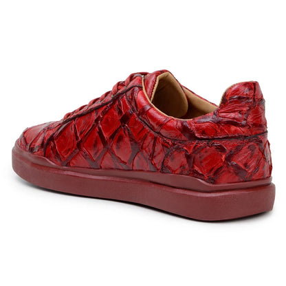 Mens Exotic Sneakers - Alligator Sneakers By Brand in Color Blue Patina - Image 15