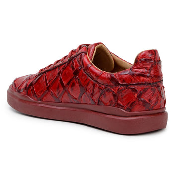 Mens Exotic Sneakers - Alligator Sneakers By Brand in Color Blue Patina - Image 15