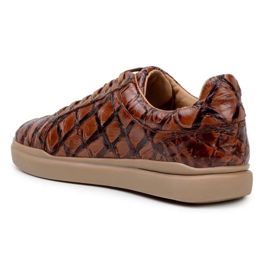 Mens Exotic Sneakers - Alligator Sneakers By Brand in Color Blue Patina - Image 10