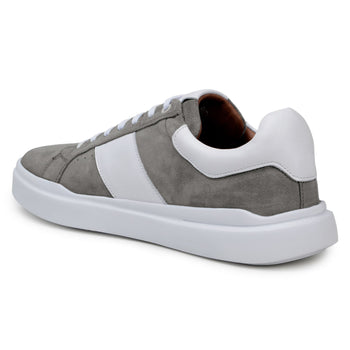 Belvedere Olivier Gray/White Ostrich Leather Luxury Shoe