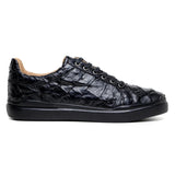 Mens Exotic Sneakers - Alligator Sneakers By Brand in Color Blue Patina