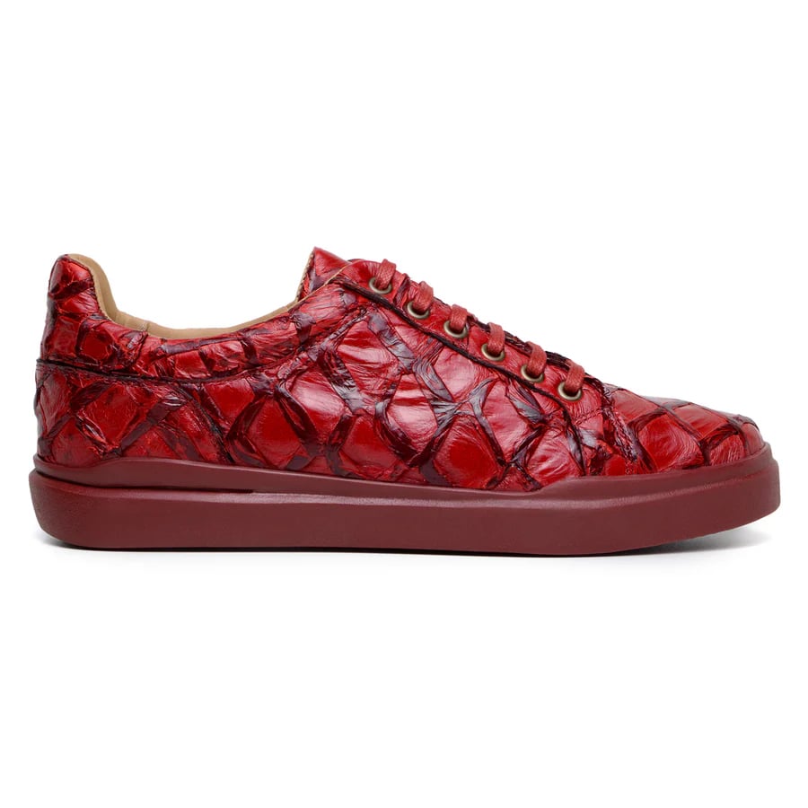 Mens Exotic Sneakers - Alligator Sneakers By Brand in Color Blue Patina - Image 13