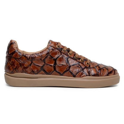 Mens Exotic Sneakers - Alligator Sneakers By Brand in Color Blue Patina - Image 7