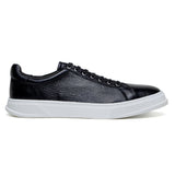 Belvedere Matteo Black Genuine Crocodile Dress Shoe