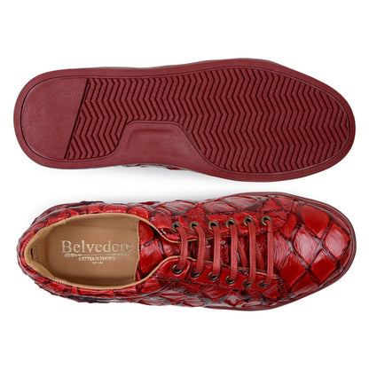 Belvedere Kingstone Red Alligator Oxford