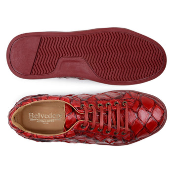 Belvedere Kingstone Red Alligator Oxford